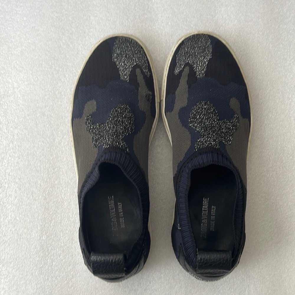 Zadig and Voltaire - knit camo shoes